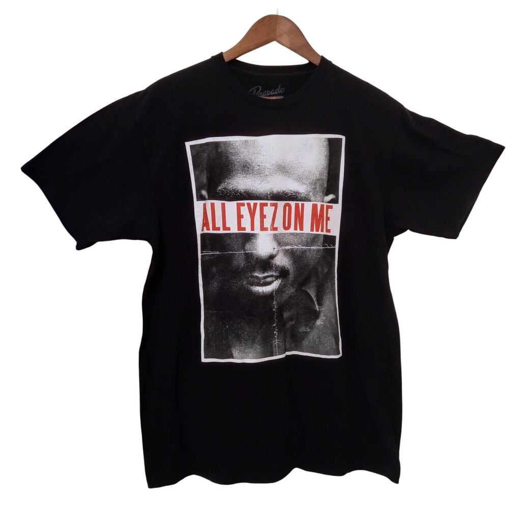 Tupac All Eyez On Me Graphic Bravado Tee Shirt West Coast Hip Hop Rap SZ L